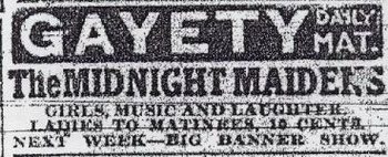 Gayety Theatre - OLD AD
